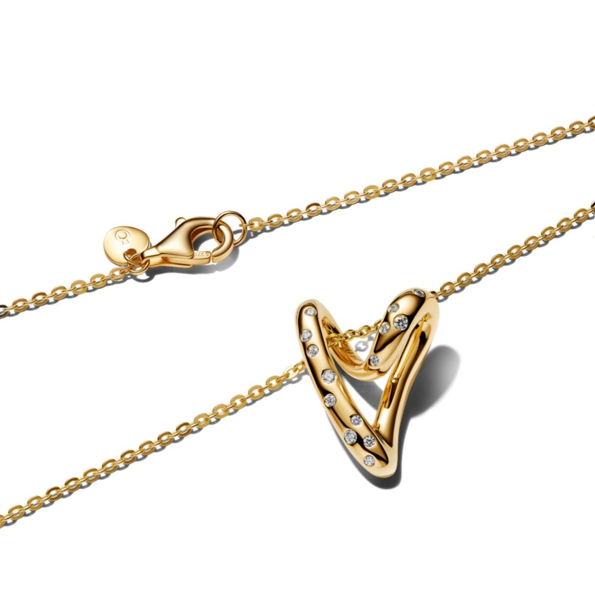 Pandora Organically Shaped Heart Pendant Necklace