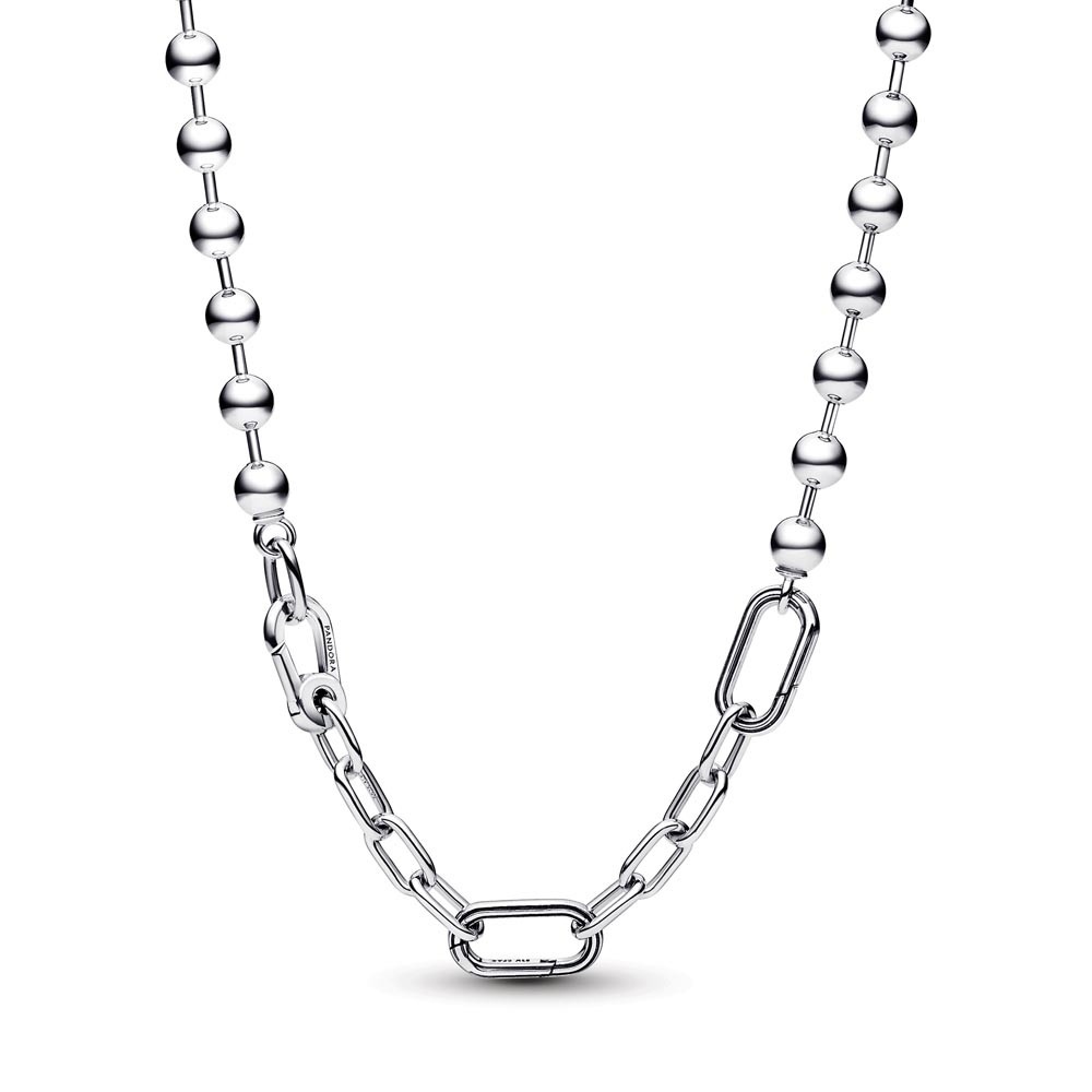 Pandora Sterling silver bead and link necklace