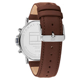Tommy Hilfiger Brown Leather Navy Dial Multi-function Men's Watch