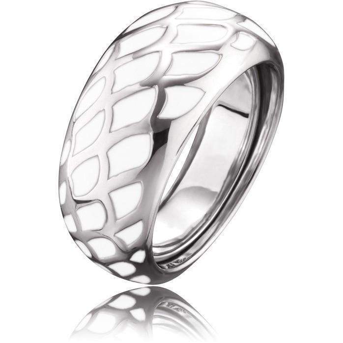 Engelsrufer Silver White Enamel Wing Ring