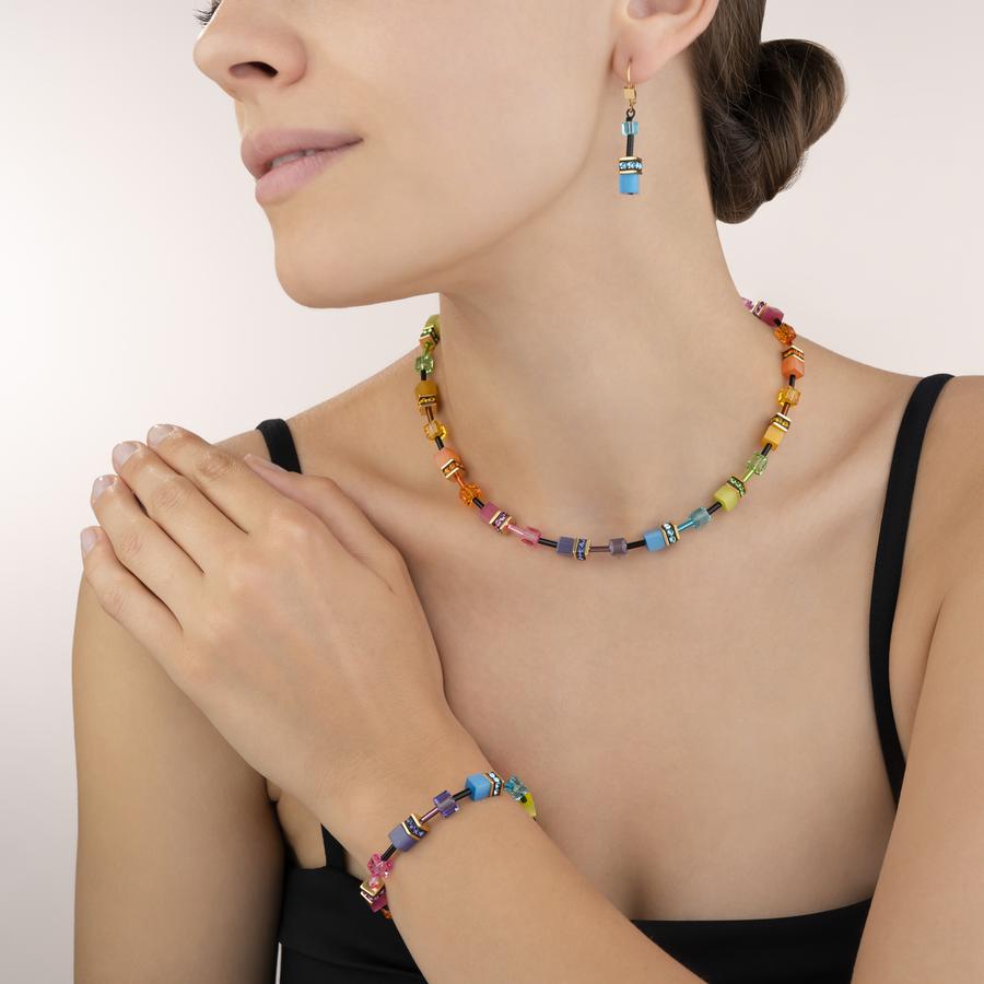 Coeur De Lion Geo Cube Iconic Multicolour Necklace