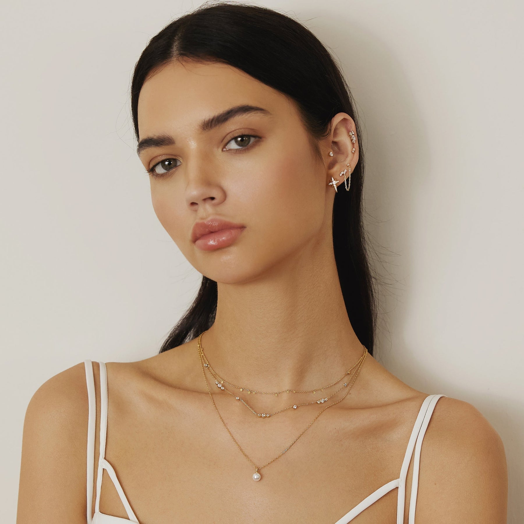 Ania Haie Sparkling Bezel Cubic Zirconia Station Necklace