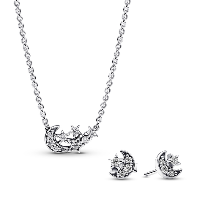 Sparkling Moon & Star Jewelry Gift Set