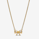 Pandora Sparkling Bow Necklace
