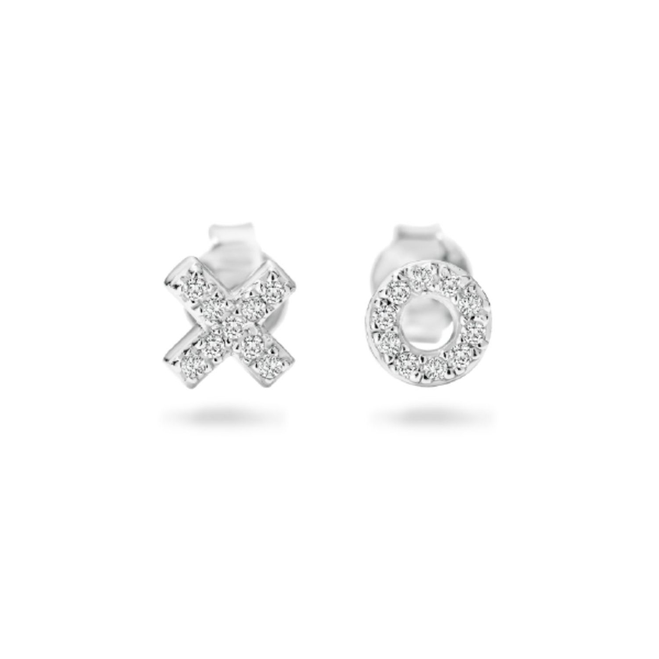 Georgini Kiss Hug Silver Stud Earrings