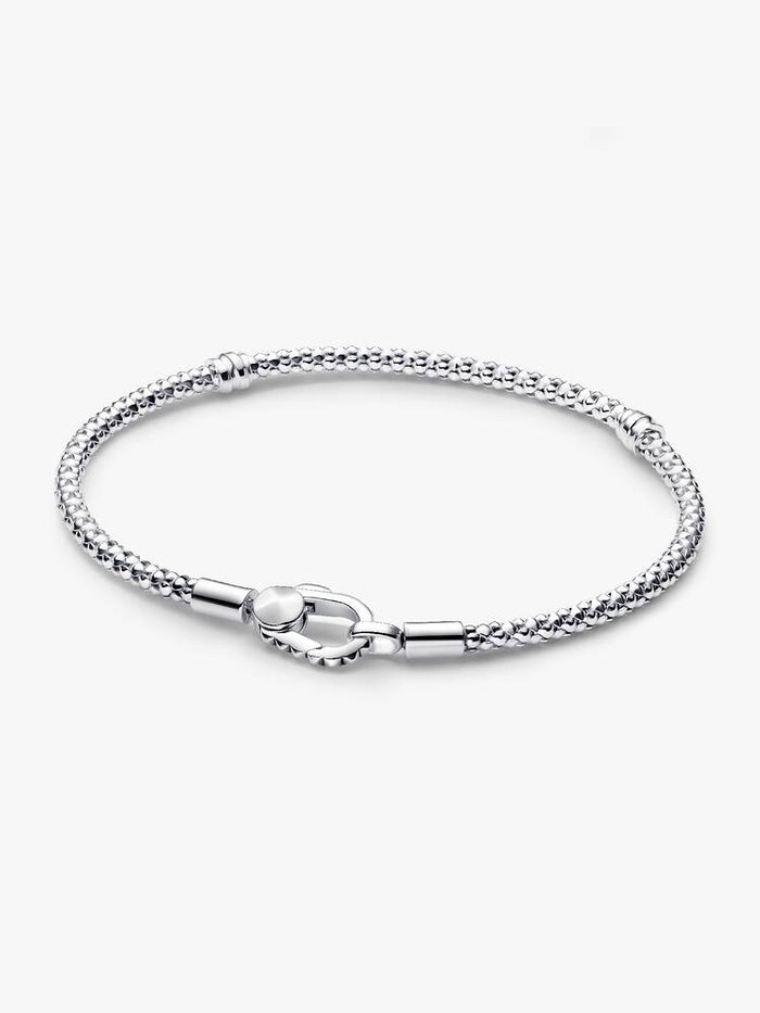 Studded chain sterling silver bracelet