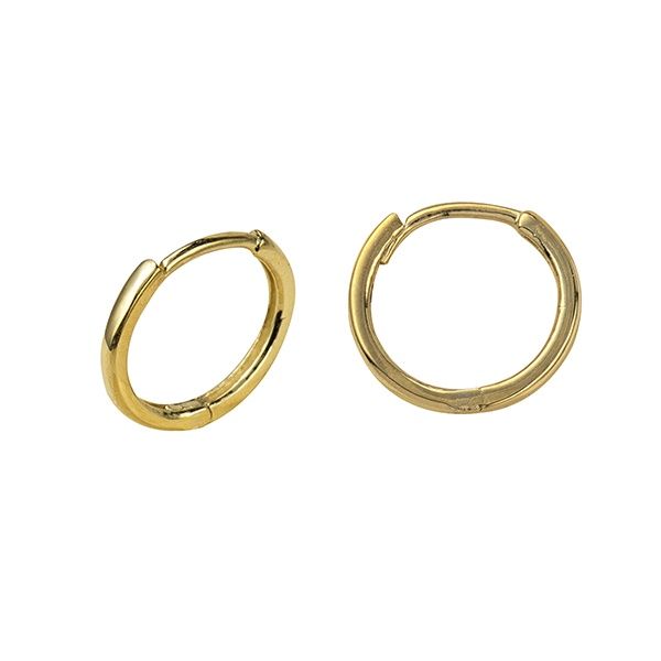 9ct Yellow Gold Plain Huggies