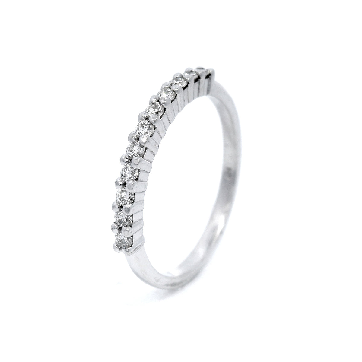 Diamond Set Wedding Ring in White Gold