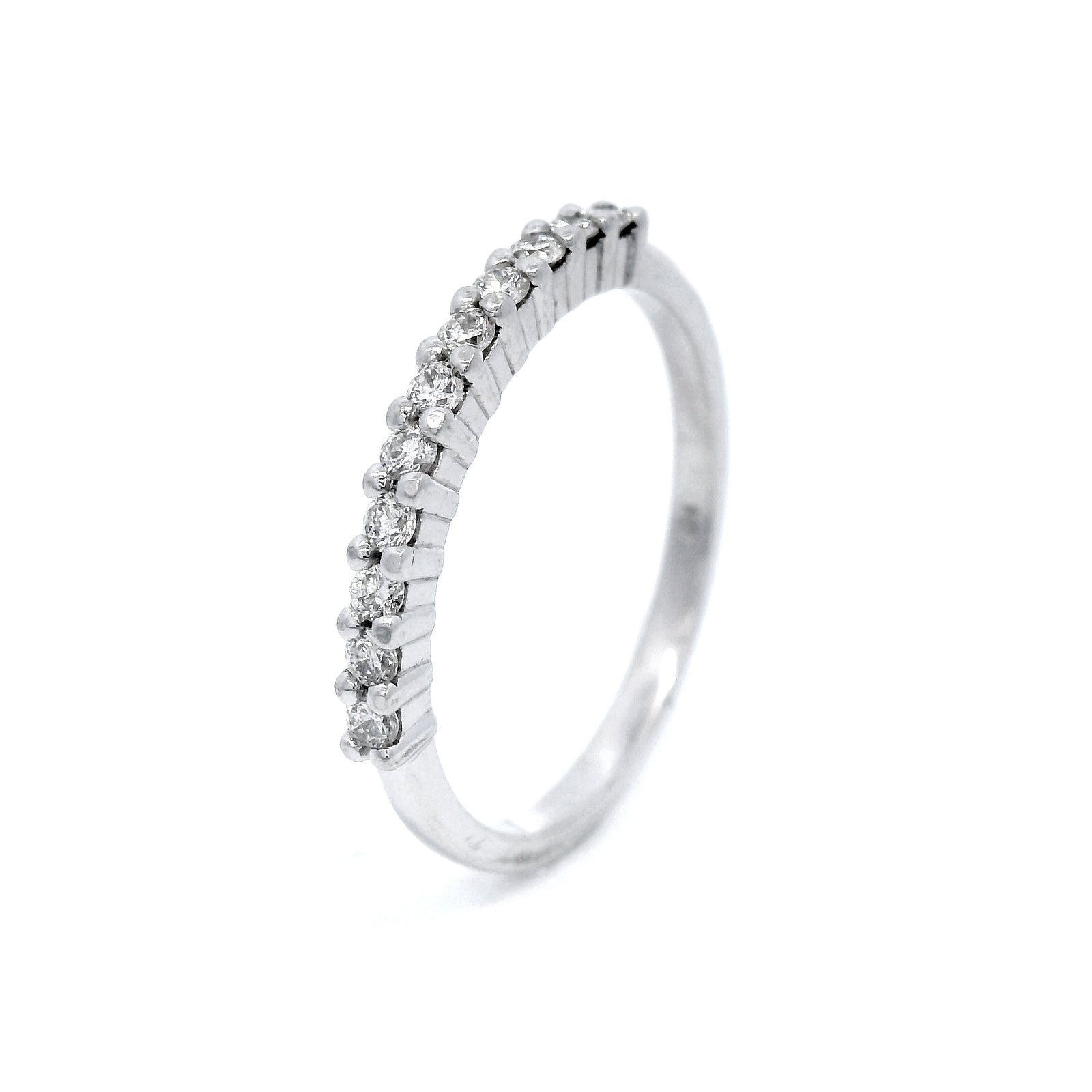Diamond Set Wedding Ring in White Gold