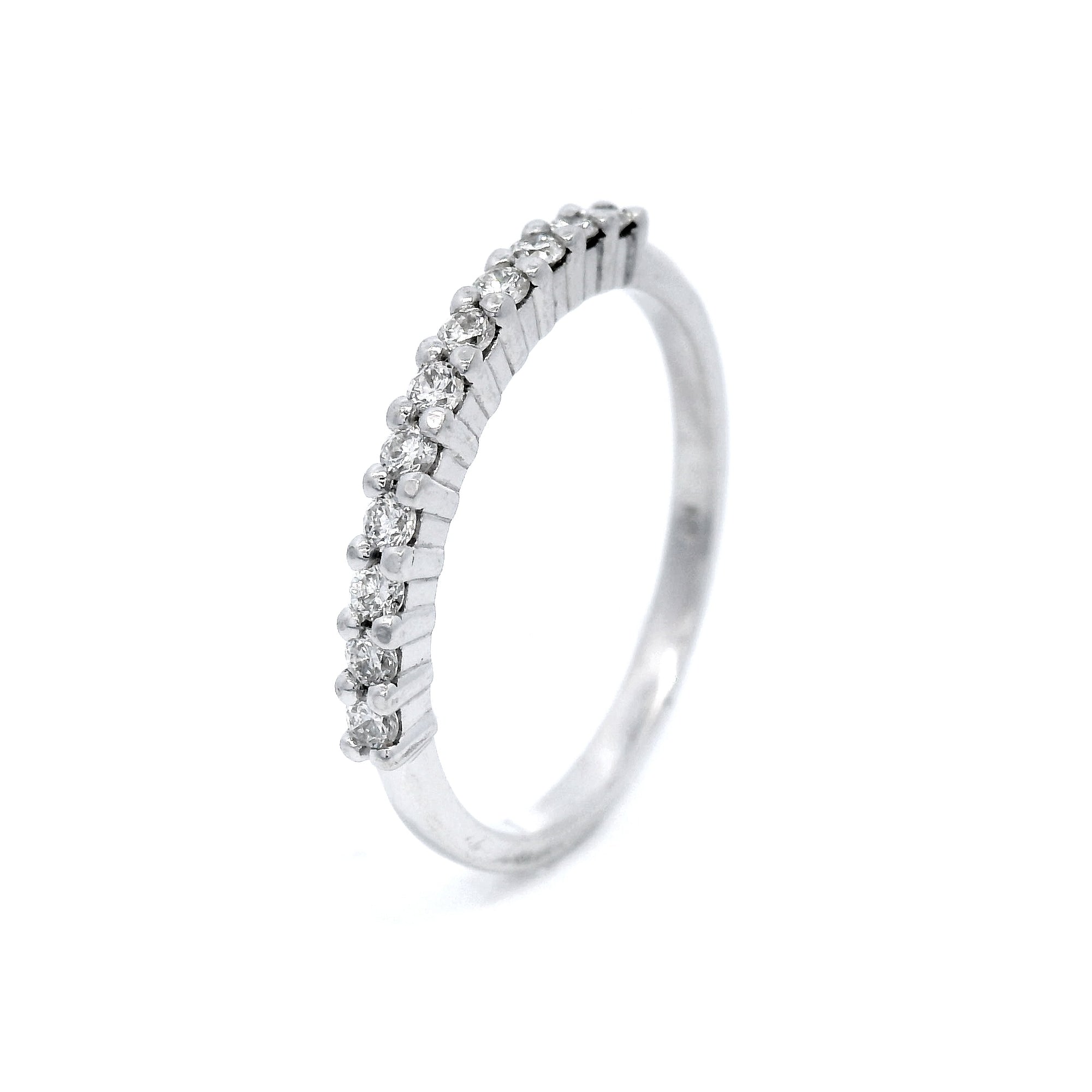 Diamond Set Wedding Ring in White Gold
