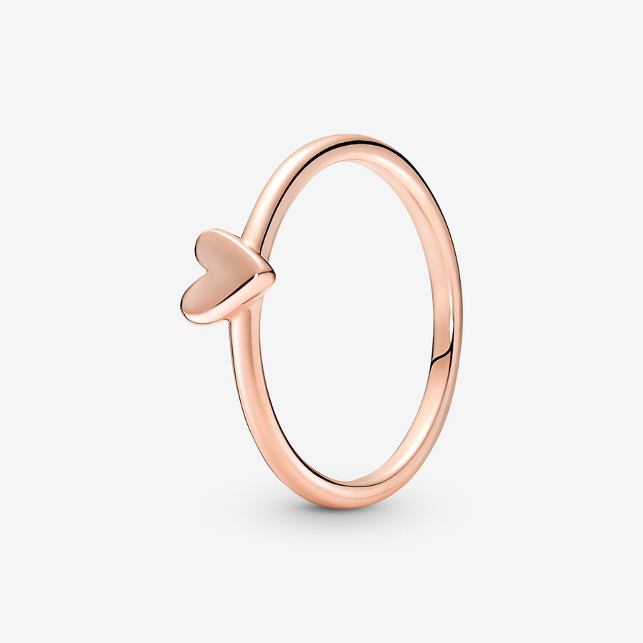 Heart 14k rose gold-plated ring