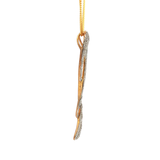 Yellow Gold Charm Necklace with Round Brilliant Cut Diamonds
