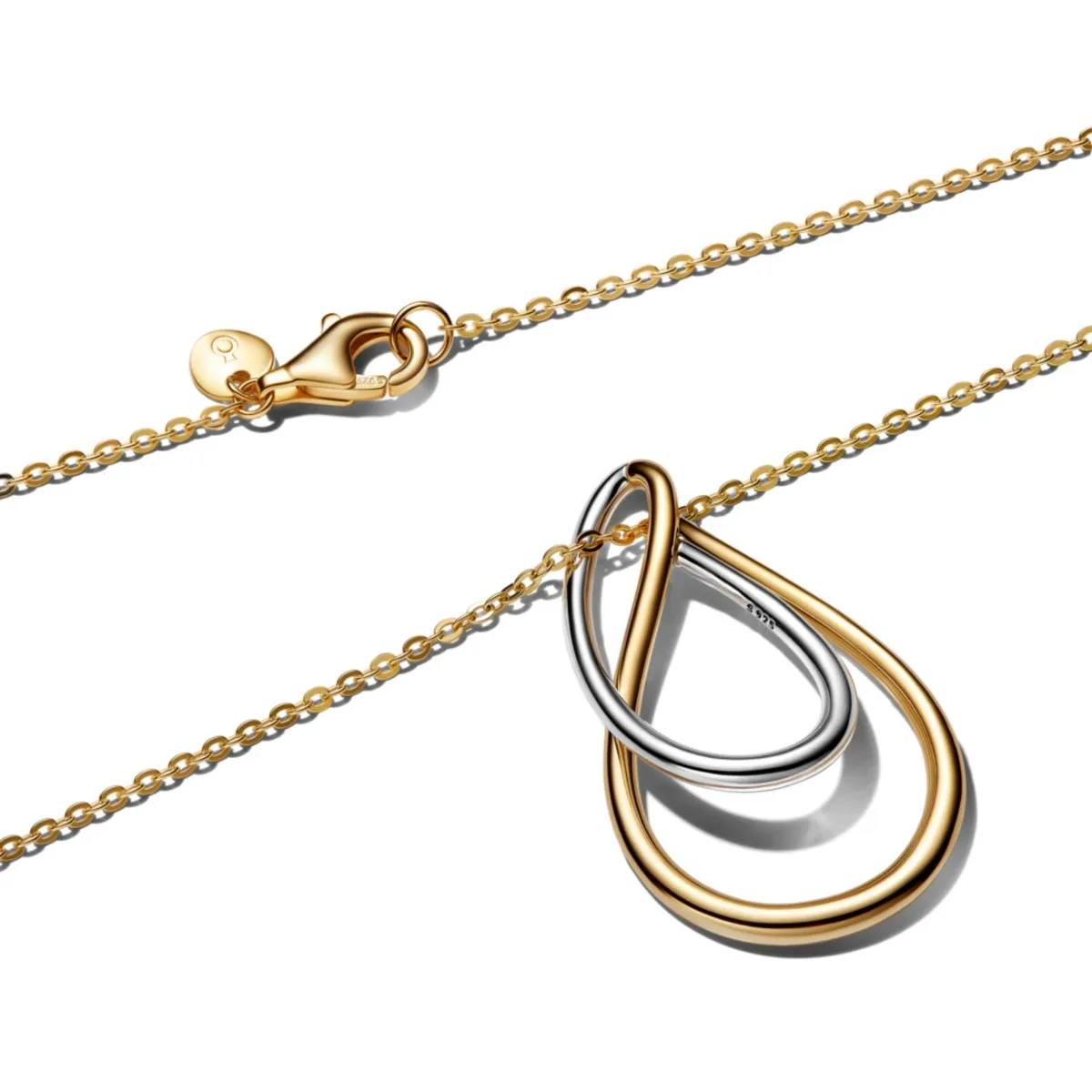 Pandora Two Tone Double Necklace and Earring