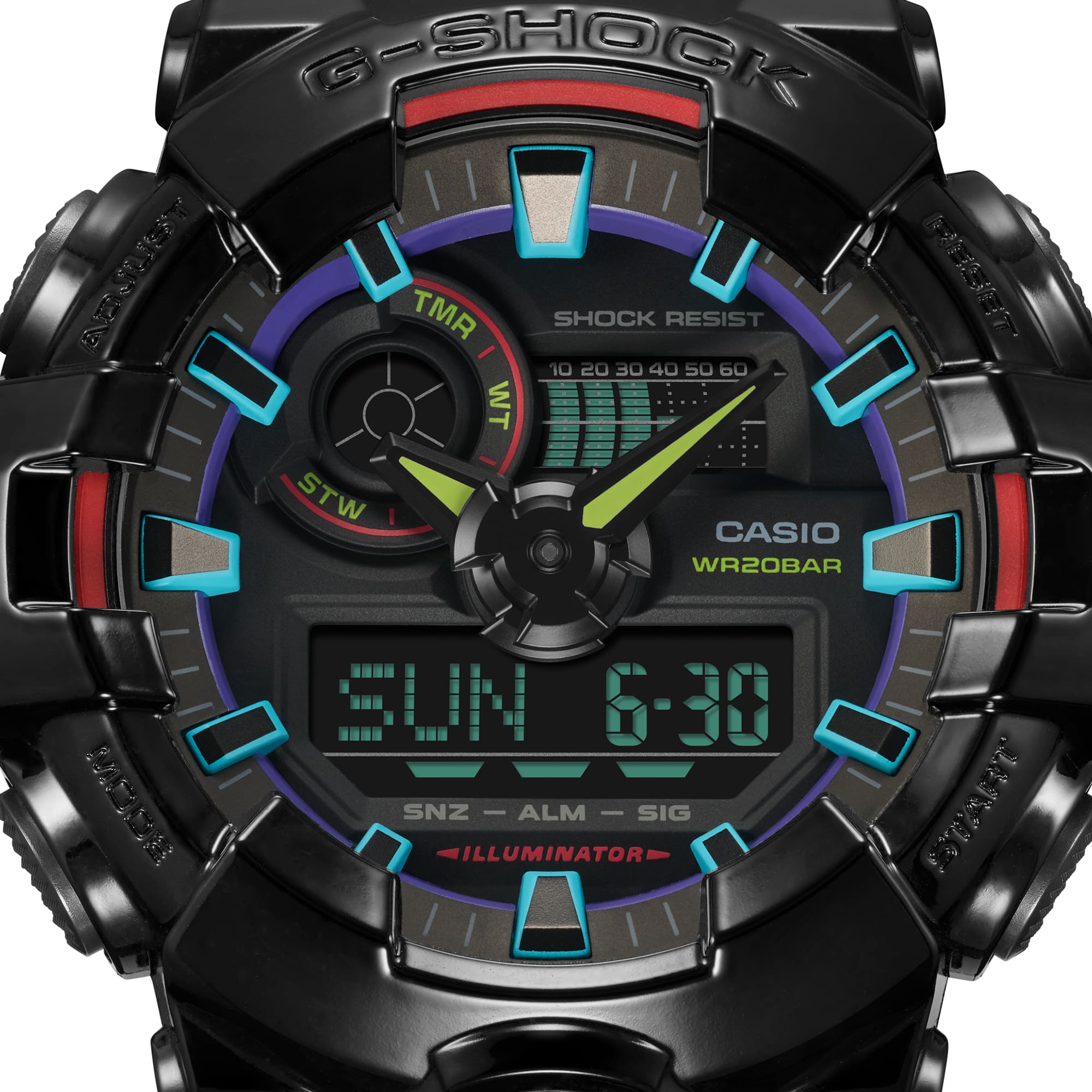 G-Shock Duo Gamers RGB Dial Color - GA700RGB-1A