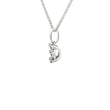 Brilliant Round Cut Diamond Necklace in White Gold
