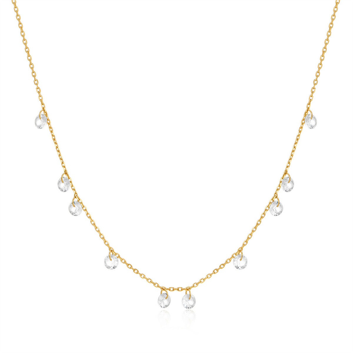 Ania Haie Gold Droplet Station Necklace