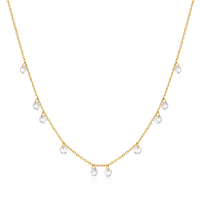 Ania Haie Gold Droplet Station Necklace