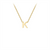 9ct Yellow Gold Petite Initial Necklace - K