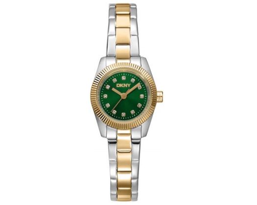 DKNY Quartz Green Crystal Round Dial Women's Watch