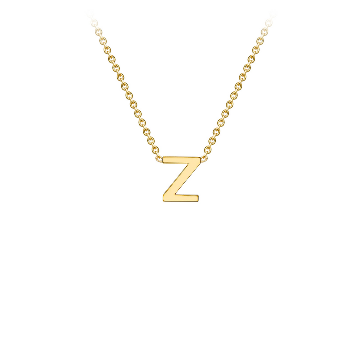 9ct Yellow Gold Petite Initial Necklace - D
