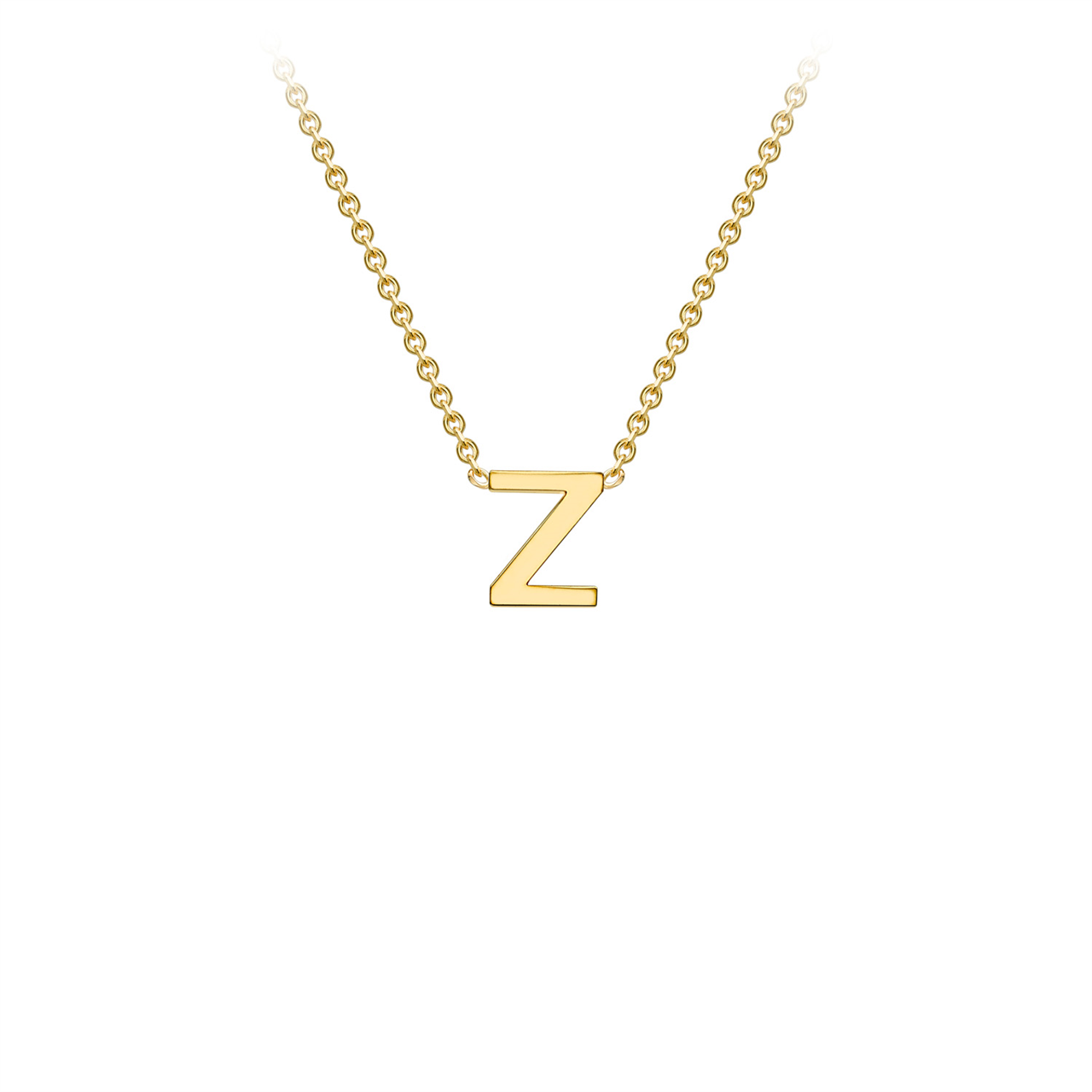 9ct Yellow Gold Petite Initial Necklace - D