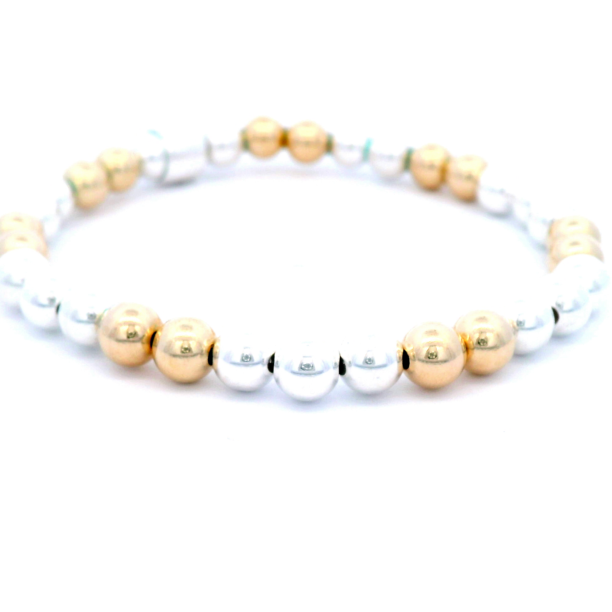 Von Treskow Two Tone  Yellow Gold/Stretchy Bracelet