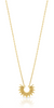 Striped Sun Necklet in 9 Carat Yellow Gold.