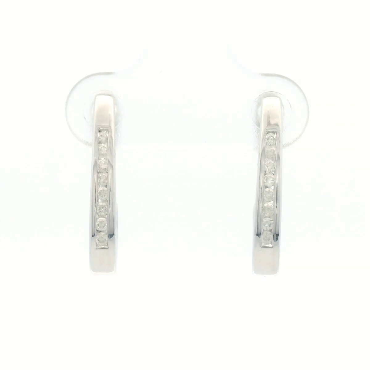 10K WHITE GOLD 0.15CT Dia FASHION EARRING