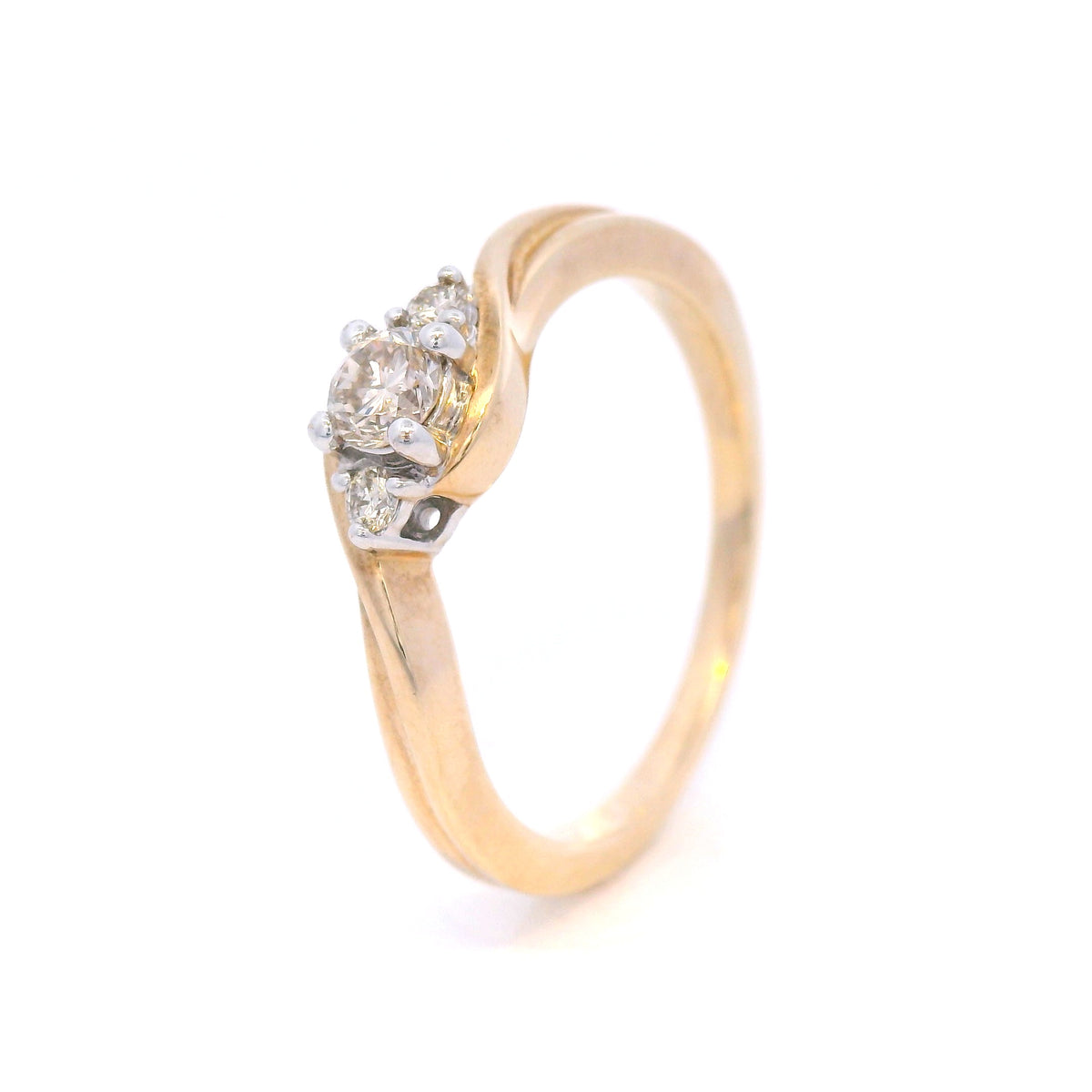 Round Brilliant Cut Trilogy Diamond Ring