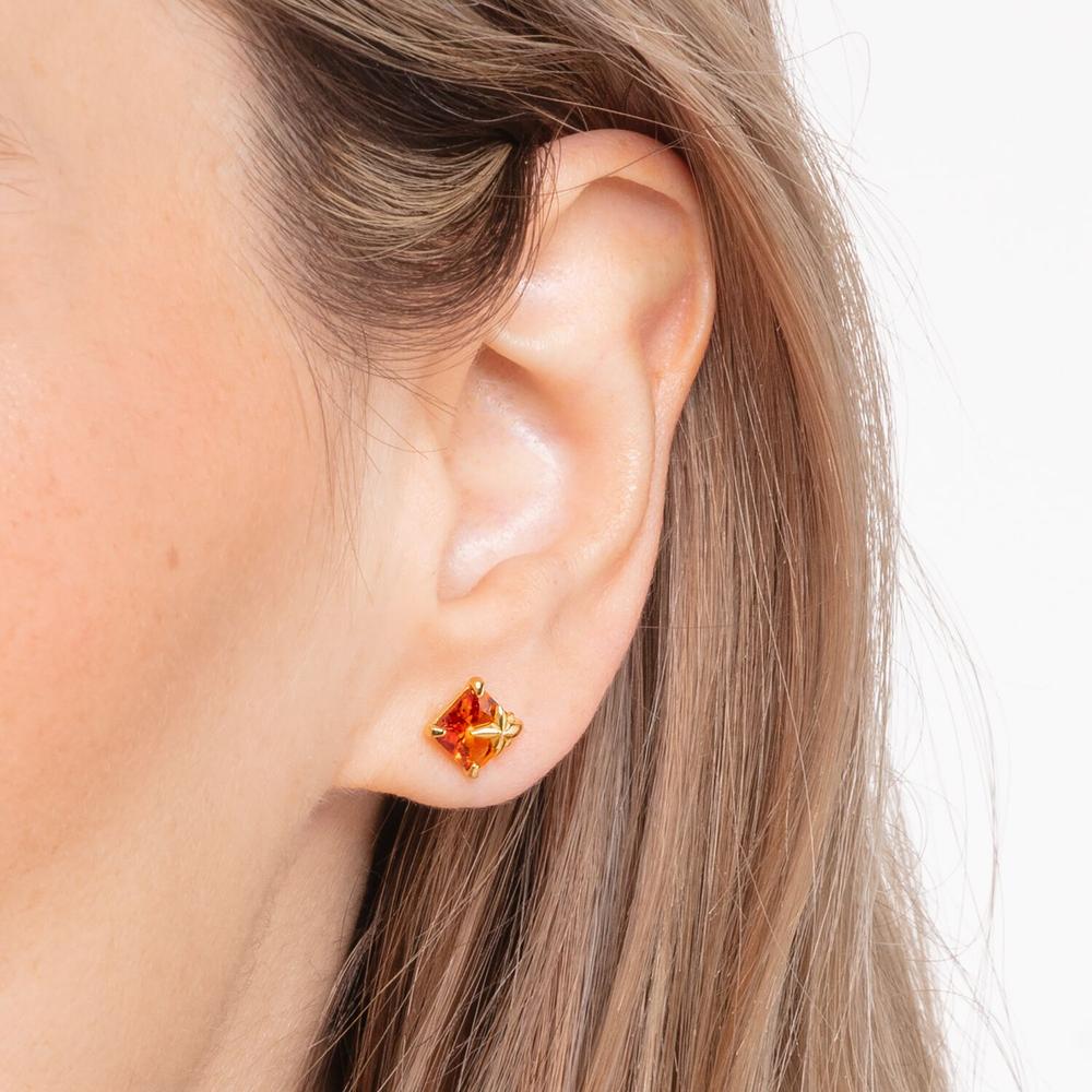 Thomas Sabo Orange Stone Ear Studs