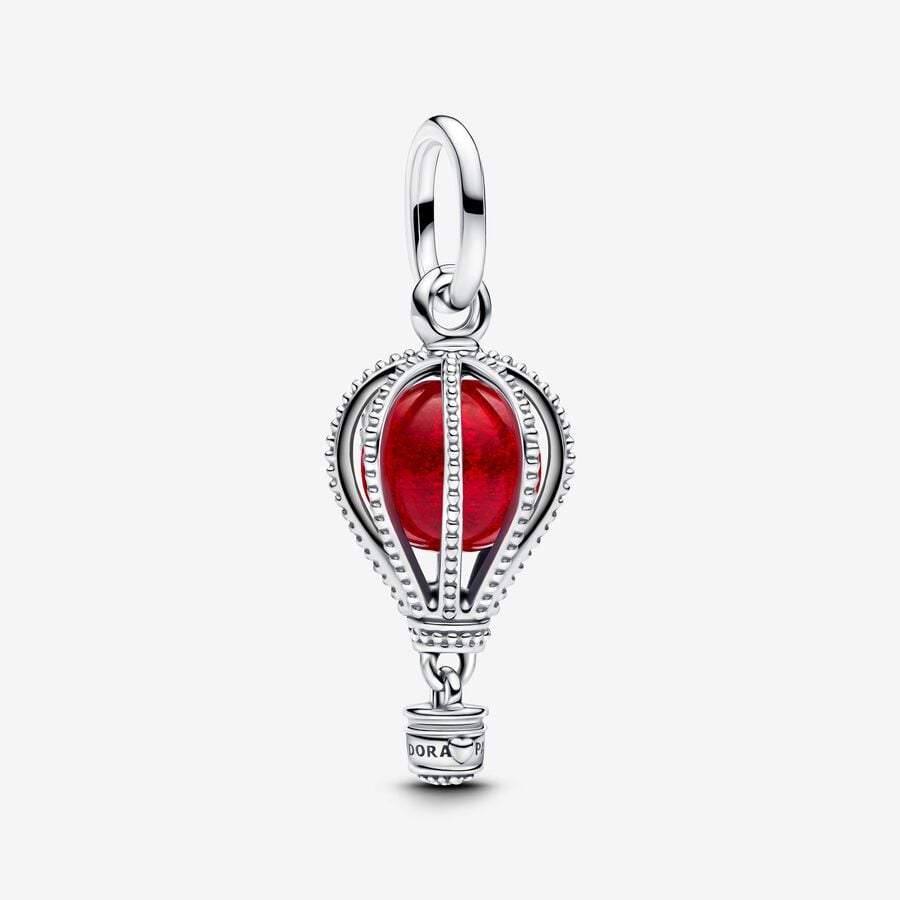 Hot Air Balloon Murano Glass Dangle Charm