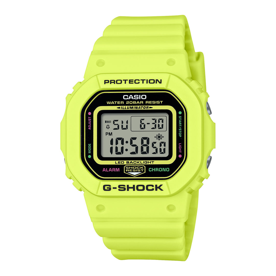 GShock Mid Dig Energy Pack SWatch Alarm Neon Yellow Resin Band