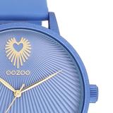 Mineral Blue Oozoo Watch With Mineral Blue Leather Strap