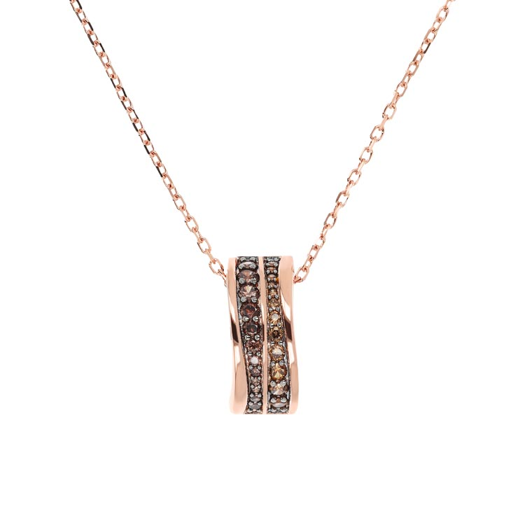 Bronzallure Altissima Brown Cubic Zirconia Necklace