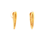 Oblong Huggie Earrings in Yellow Gold