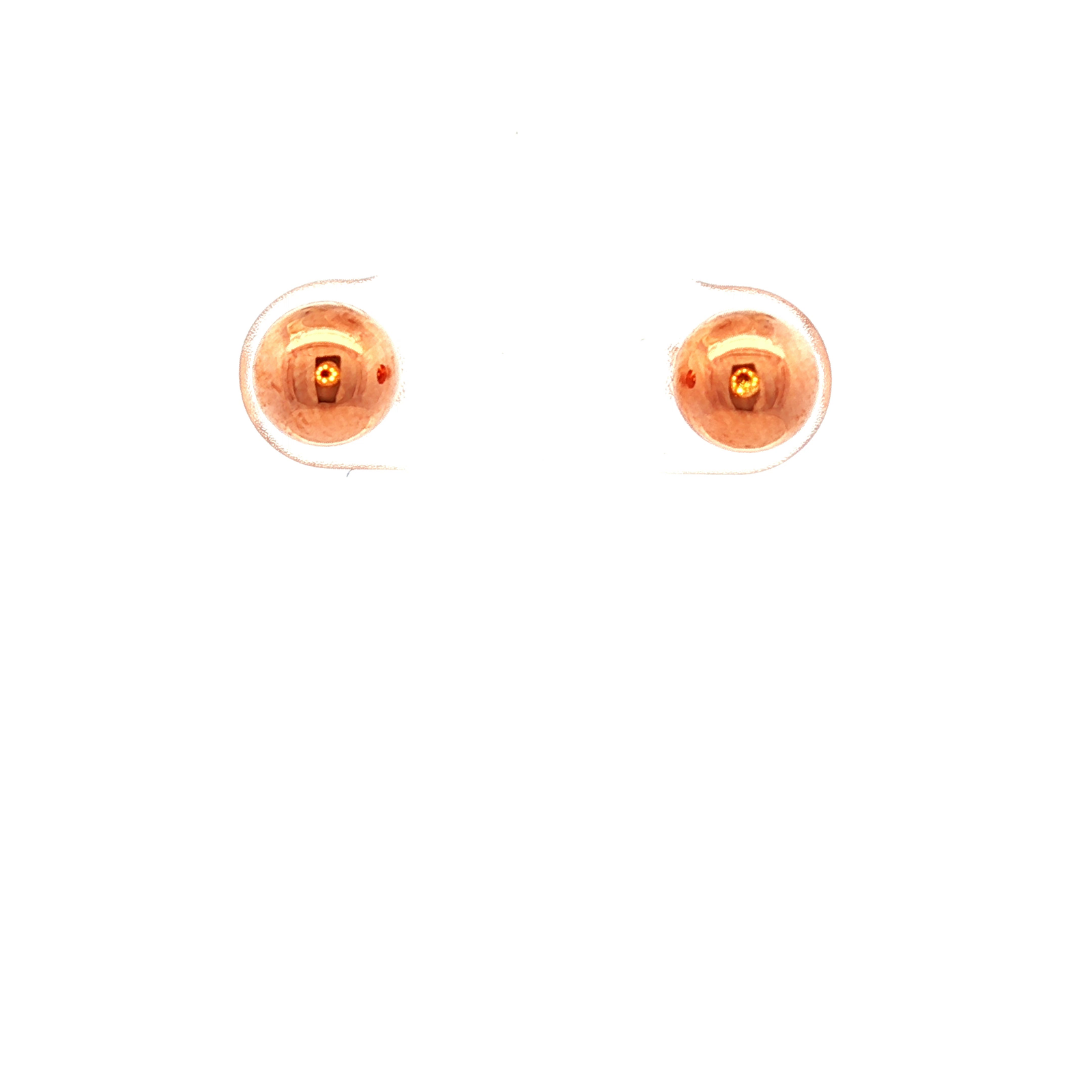 Heavy Ball Studs in Rose Gold