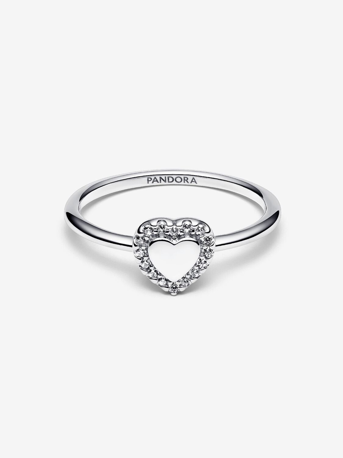 Pandora Engravable Heart Halo Ring