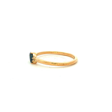 Black Sapphire Dress Ring in Yellow Gold