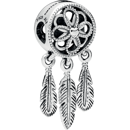 Spiritual Dreamcatcher Silver Charm