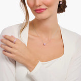 Thomas Sabo Necklace with Pink Heart-Shaped Pendant