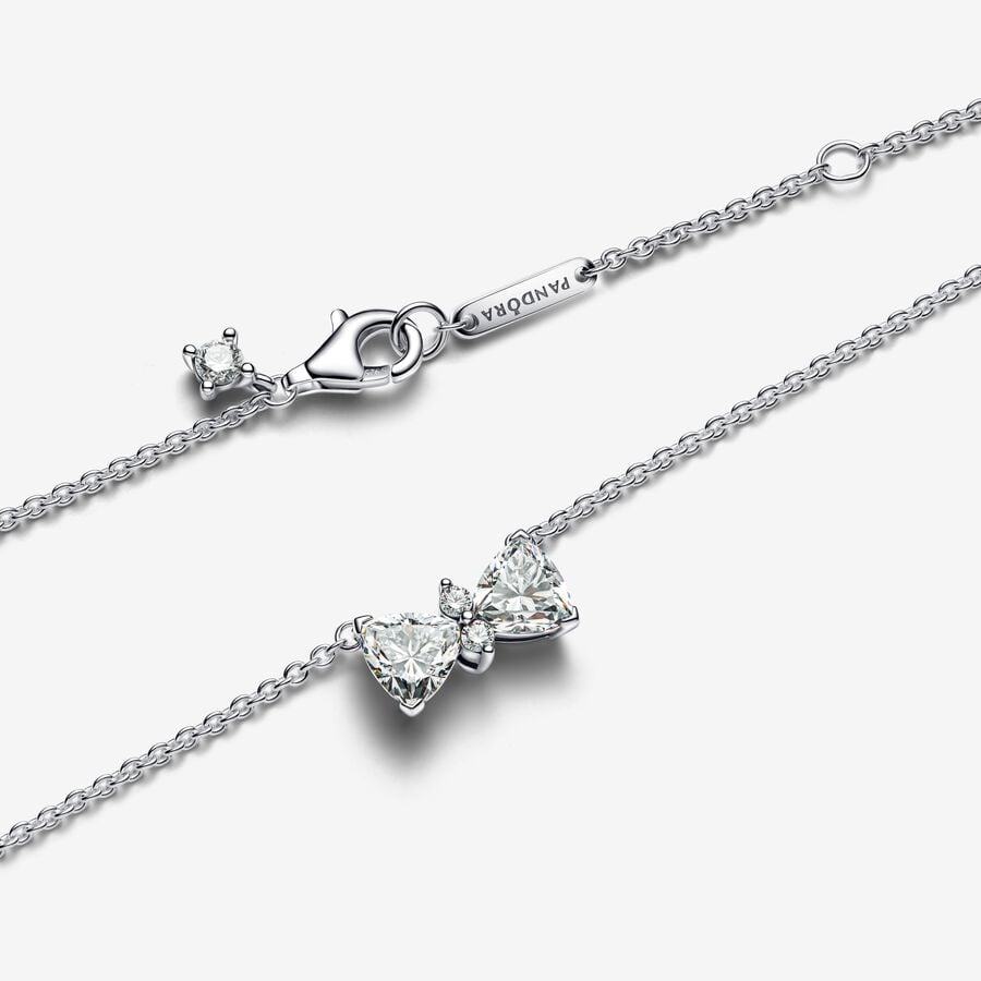 Pandora Sparkling Bow Necklace