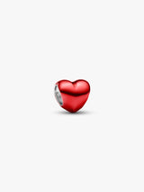 Pandora Little charm Red metallic heart