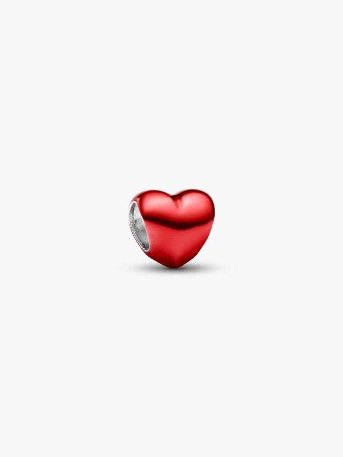 Pandora Little charm Red metallic heart