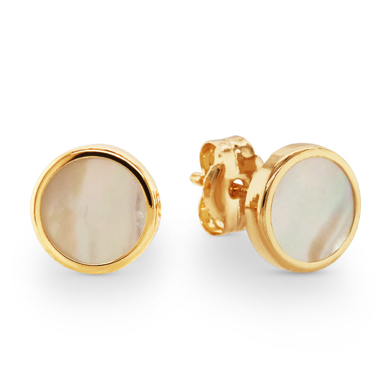 Round Mother of Pearl Earring
