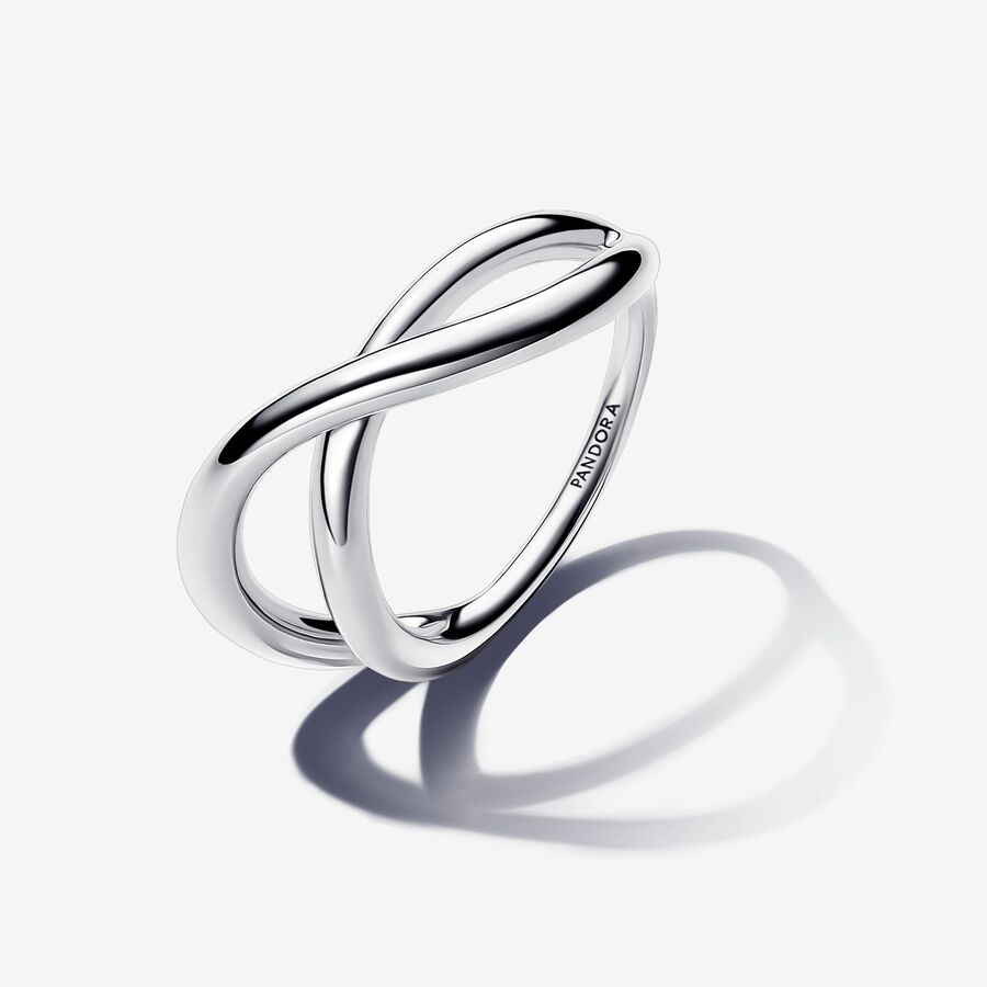 Sterling Silver Organically Shaped Infinity Ring