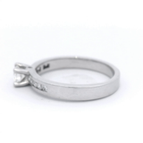 18ct White Gold Brilliant with Channel Set Shoulders