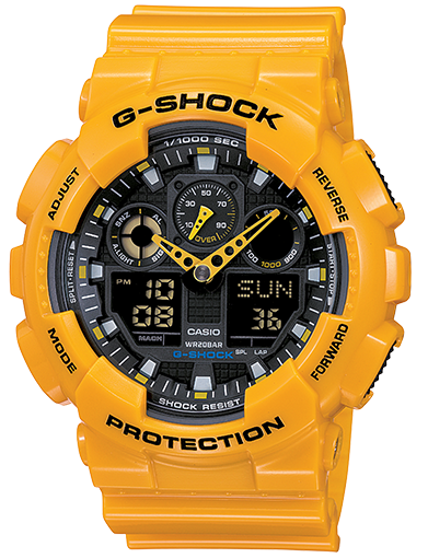 Casio G-Shock GA100A-9A 200M Yellow Watch