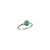 Sterling Silver 6mm Round Chrysoprase Fine Ring