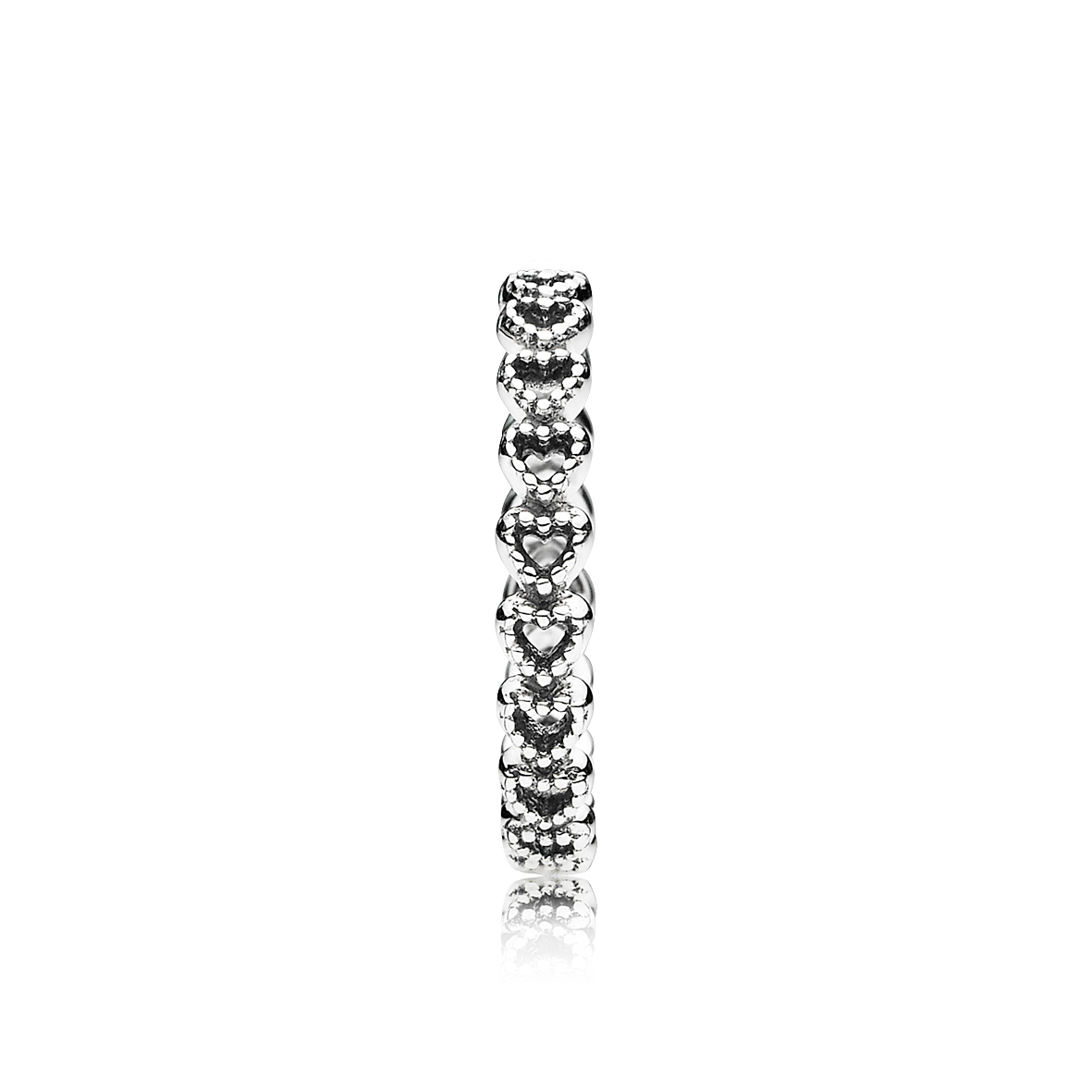 Pandora Linked Love Silver Ring Band