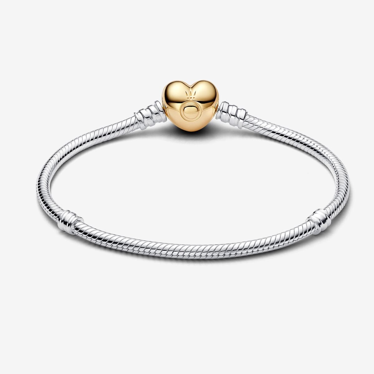 Moments Silver Bracelet w Pandora Shine Heart Clasp